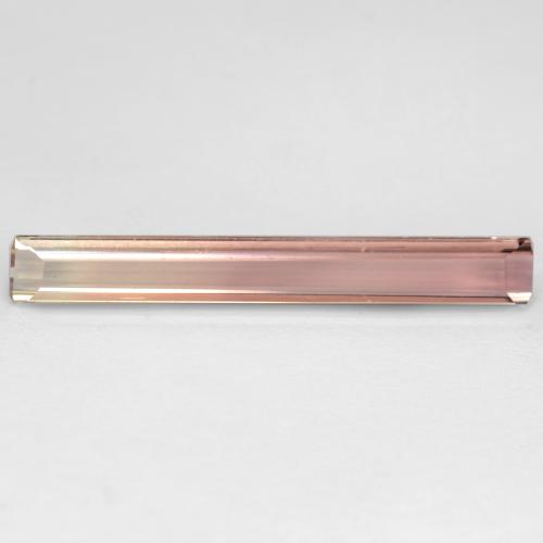 Turmalina bicolor natural 2,88ct, corte esmeralda, VS