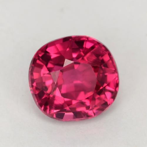 Turmalina Vermelho rosado Natural 0.78ct, Almofada cortada, VVS-VS
