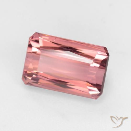 Turmalina Laranja Rosa Natural 2.32ct, Corte Octógono / Esmeralda, VS-SI