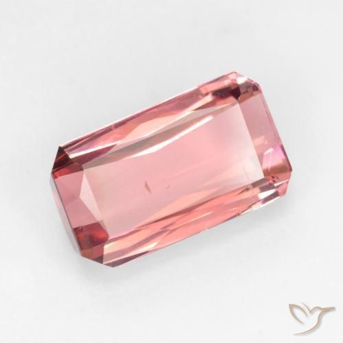 Turmalina Laranja Rosa Natural 2.81ct, Corte Octógono / Esmeralda, VS-SI
