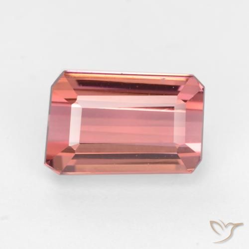 2.77ct Natural Laranja Rosa Turmalina, Corte Esmeralda, VVS-VS