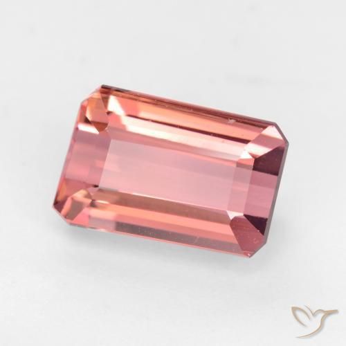 Turmalina Laranja Rosa Natural 2.77ct, Corte Octógono / Esmeralda, VVS-VS