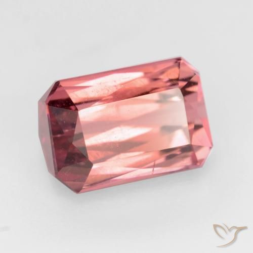 Turmalina Rosa escuro Natural 3.06ct, Corte Octógono / Esmeralda, SI