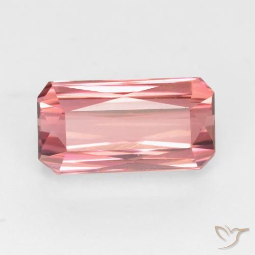 Turmalina rosa solta de 3,12 ct, corte octógono de 10,8 x 5,8 mm da Tanzânia, Photo A