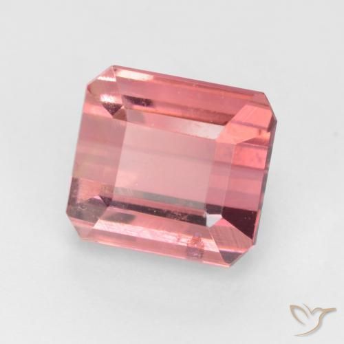 Turmalina Laranja Rosa Natural 2.98ct, Corte Octógono / Esmeralda, VS-SI