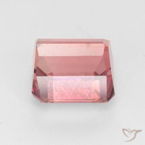 Turmalina Laranja Rosa Natural 2.98ct, Corte Octógono / Esmeralda, VS-SI