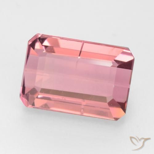 Turmalina Rosa Intenso Natural 3.26ct, Corte Octógono / Esmeralda, SI