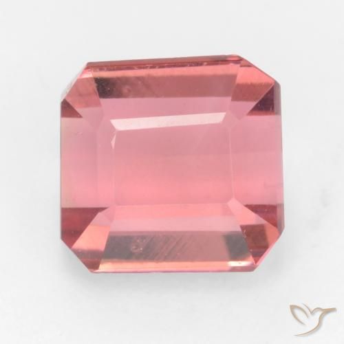 2.30ct Natural Rosa Laranja Profundo Turmalina, Corte Esmeralda, VS