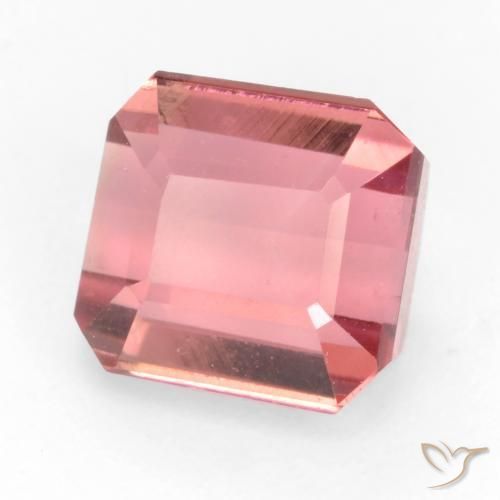 Turmalina Rosa Laranja Profundo Natural 2.30ct, Corte Octógono / Esmeralda, VS
