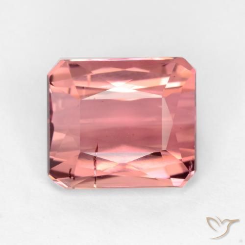 2.64ct Natural Rosa escuro Turmalina, Corte Esmeralda, SI