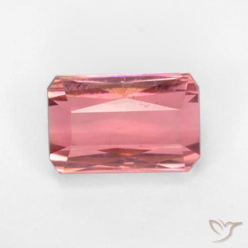 2.34ct Natural Rosa chiclete Turmalina, Corte Esmeralda, VS-SI