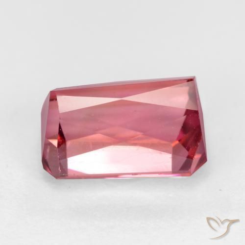 Turmalina Tom rosa quente Natural 2.45ct, Corte Octógono / Esmeralda, VS