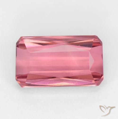 2.59ct Natural Rosa chiclete Turmalina, Corte Esmeralda, VS
