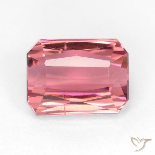 2.99ct Natural Luz rosa Turmalina, Corte Esmeralda, SI