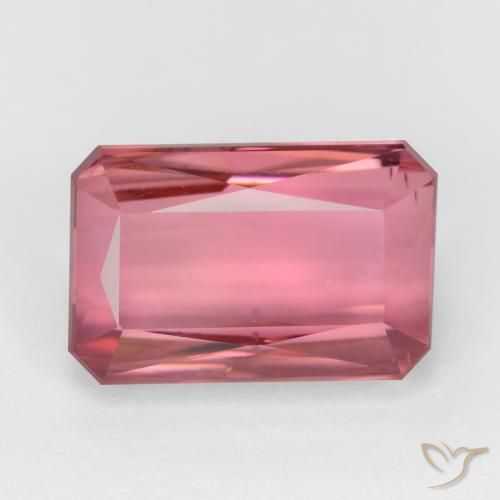 Turmalina Tom rosa quente Natural 2.60ct, Corte Octógono / Esmeralda, VS