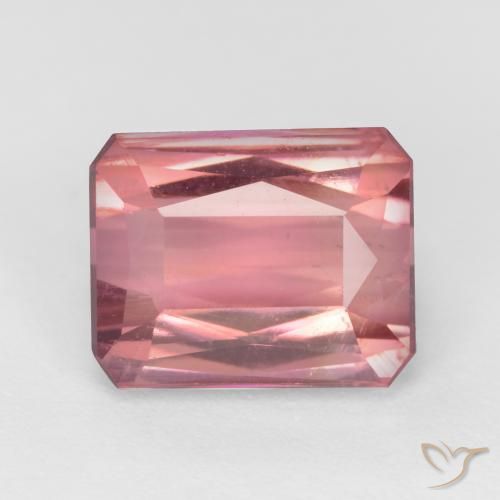2.71ct Natural Rosa chiclete Turmalina, Corte Esmeralda, VS-SI