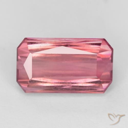 2.45ct Natural Rosa chiclete Turmalina, Corte Esmeralda, SI