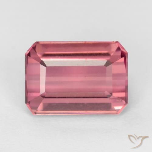 2.47ct Natural Rosa chiclete Turmalina, Corte Esmeralda, VS