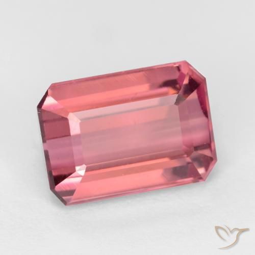 Turmalina Rosa chiclete Natural 2.47ct, Corte Octógono / Esmeralda, VS