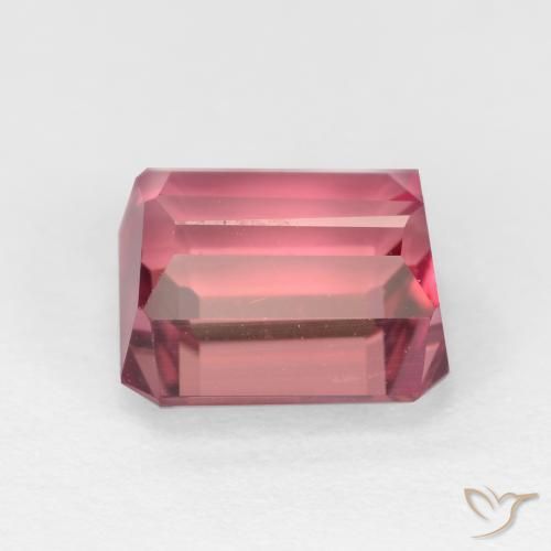 Turmalina Rosa chiclete Natural 2.41ct, Corte Octógono / Esmeralda, VVS-VS