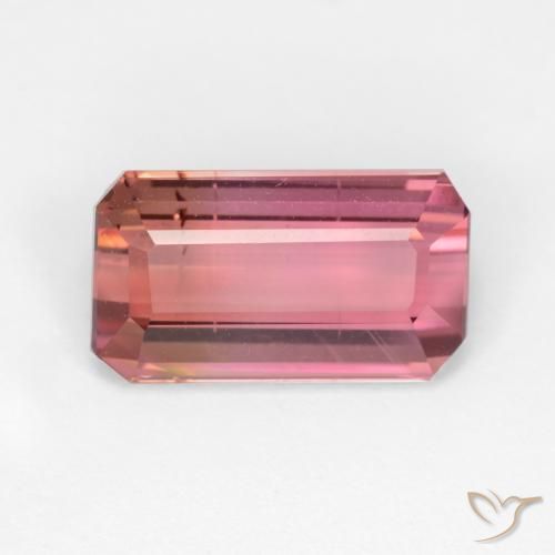 Turmalina rosa solta de 3,04 ct, corte octógono de 11,4 x 6,5 mm da Tanzânia, Photo A