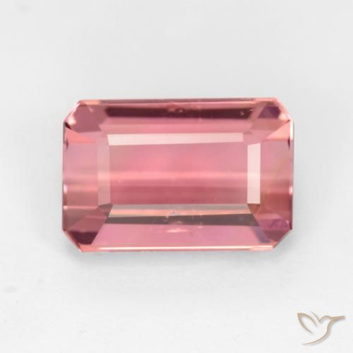 3.36ct Natural Rosa chiclete Turmalina, Corte Esmeralda, VS-SI