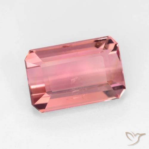 Turmalina Rosa chiclete Natural 3.36ct, Corte Octógono / Esmeralda, VS-SI