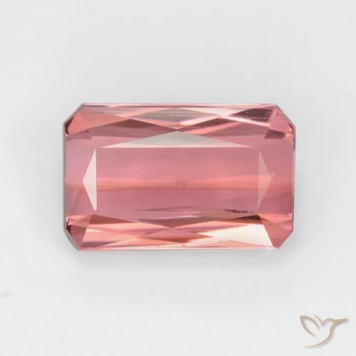 2.64ct Natural Luz rosa Turmalina, Corte Esmeralda, VS-SI