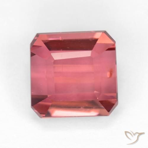 Turmalina rosa solta de 3,05 ct, corte octógono de 7,6 x 7,5 mm da Tanzânia, Photo A