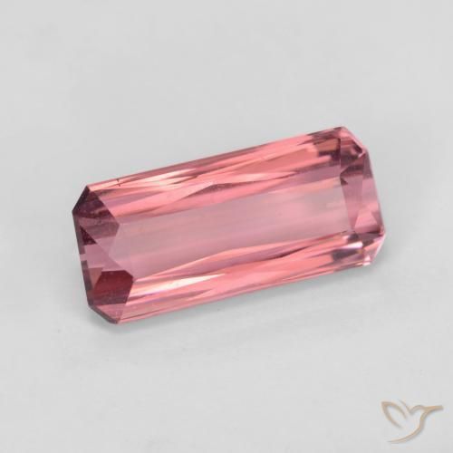 Turmalina Tom rosa quente Natural 3.04ct, Corte Octógono / Esmeralda, VS