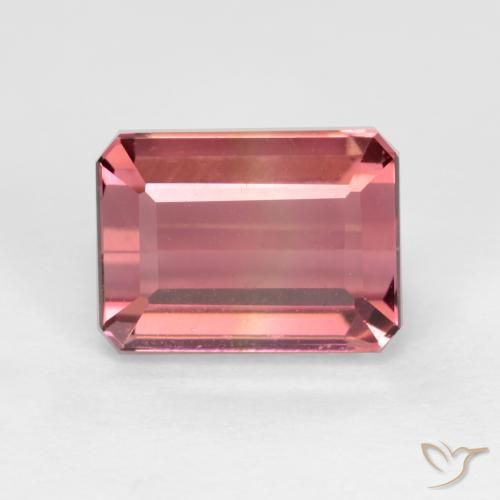 2.98ct Natural Rosa escuro Turmalina, Corte Esmeralda, VVS-VS