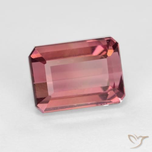 Turmalina Rosa escuro Natural 2.98ct, Corte Octógono / Esmeralda, VVS-VS