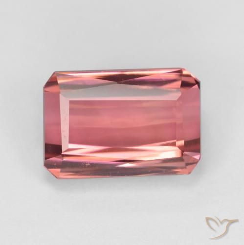 2.87ct Natural Rosa escuro Turmalina, Corte Esmeralda, VVS-VS