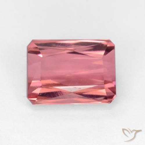 2.39ct Natural Luz rosa Turmalina, Corte Esmeralda, VS