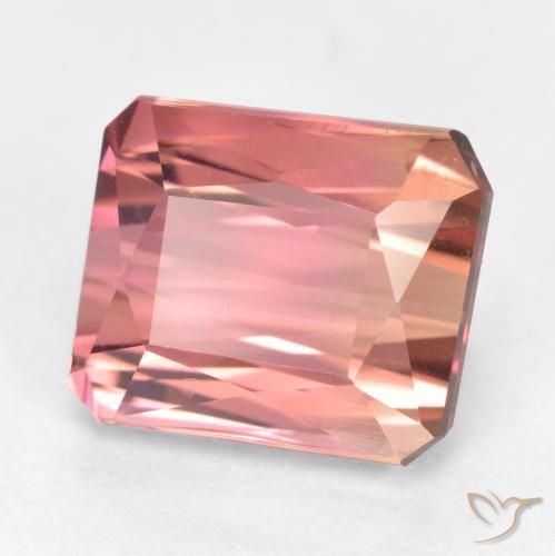 Turmalina rosa médio Natural 2.55ct, Corte Octógono / Esmeralda, VS
