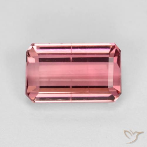 1.60ct Natural Luz rosa Turmalina, Corte Esmeralda, SI
