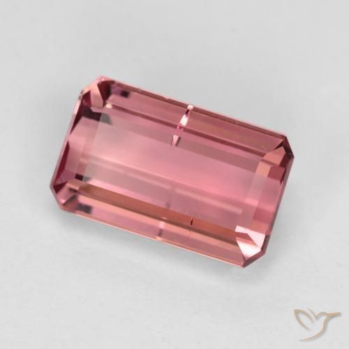 Turmalina Luz rosa Natural 1.60ct, Corte Octógono / Esmeralda, SI