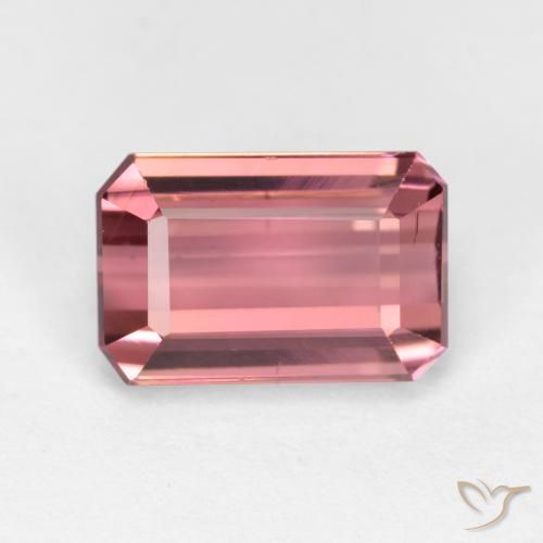 1.91ct Natural rosa médio Turmalina, Corte Esmeralda, VS