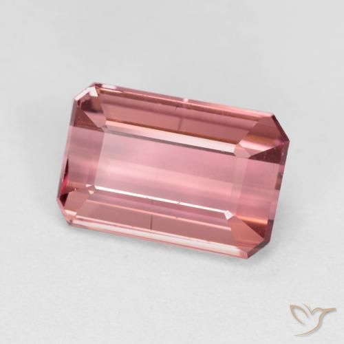 Turmalina rosa médio Natural 1.53ct, Corte Octógono / Esmeralda, VS-SI