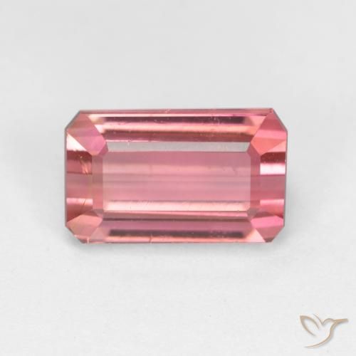 1.88ct Natural Laranja Rosa Turmalina, Corte Esmeralda, VS