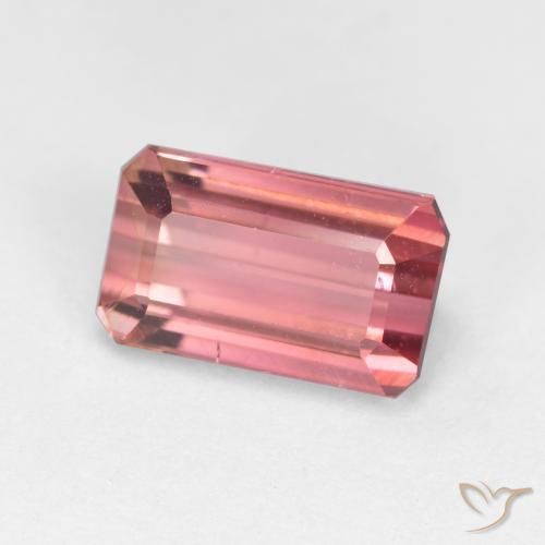 Turmalina Laranja Rosa Natural 1.88ct, Corte Octógono / Esmeralda, VS