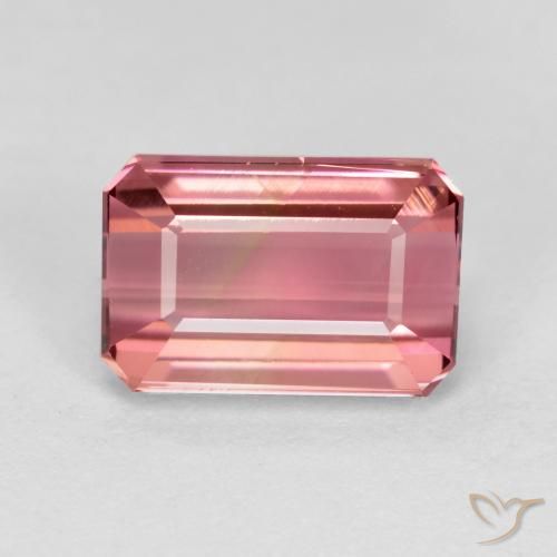 1.68ct Natural rosa médio Turmalina, Corte Esmeralda, VVS-VS