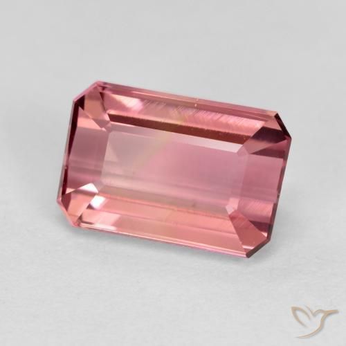 Turmalina rosa médio Natural 1.68ct, Corte Octógono / Esmeralda, VVS-VS