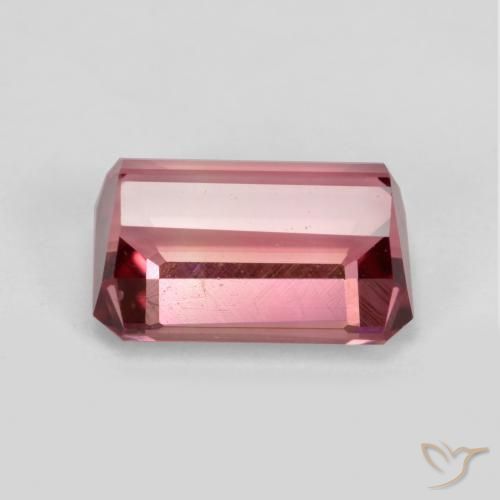 Turmalina rosa médio Natural 1.68ct, Corte Octógono / Esmeralda, VVS-VS
