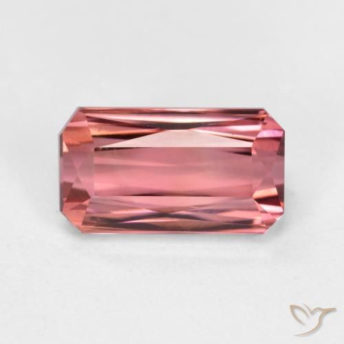 1.95ct Natural Rosa escuro Turmalina, Corte Esmeralda, VVS-VS