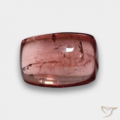 Turmalina vermelho médio Natural 5.81ct, Almofada, Transparente