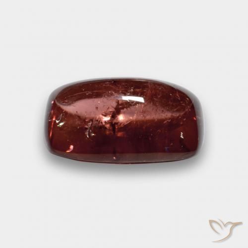Turmalina vermelho médio Natural 5.81ct, Almofada, Transparente
