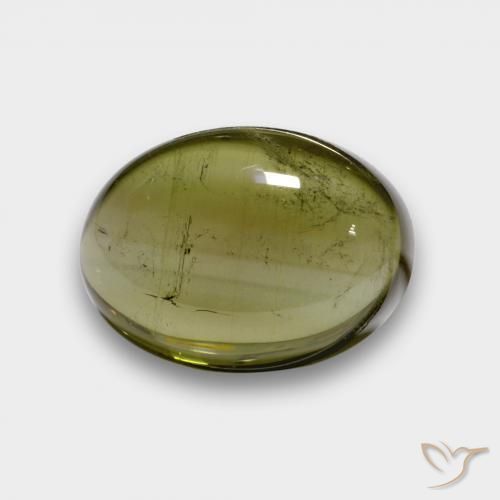 7.31ct Natural verde escuro Turmalina, oval, Transparente