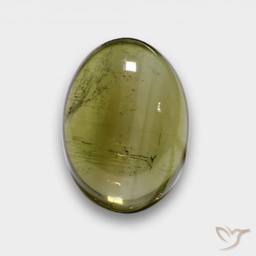 Turmalina verde escuro Natural 7.31ct, oval, Transparente