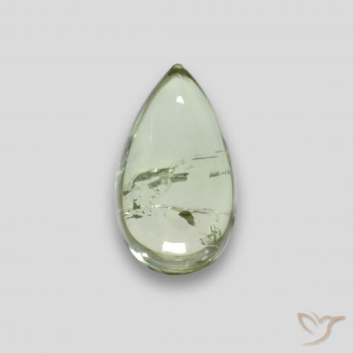 1.52ct Natural Luz verde Turmalina, Formato de pêra, Transparente
